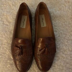 Mezlan Dark Brown Leather Tassel Loafers
